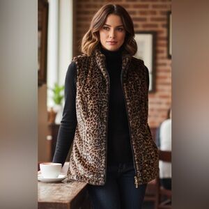 JM Collection Faux Fur Vest